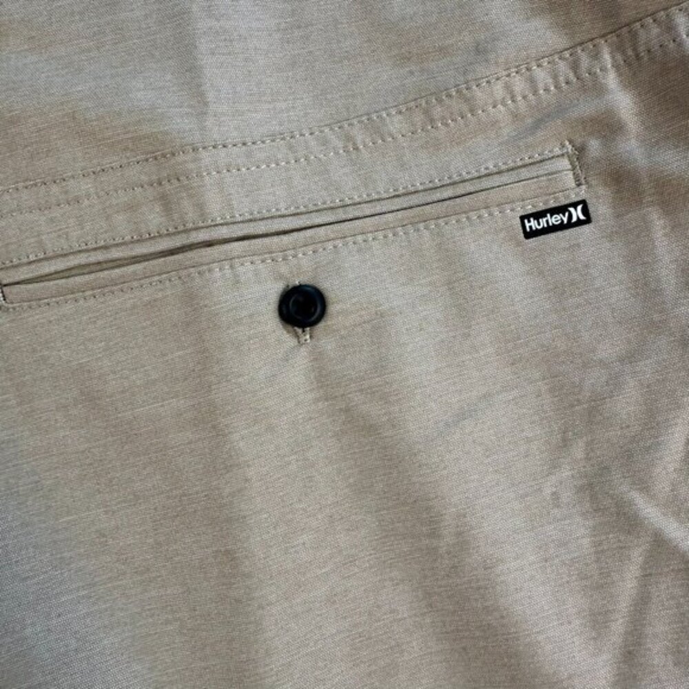 Hurley Men's H2O Dri Breathe 19" Outseam Hybrid‎ Swim Board WalkShorts, Khaki - Picture 8 of 12